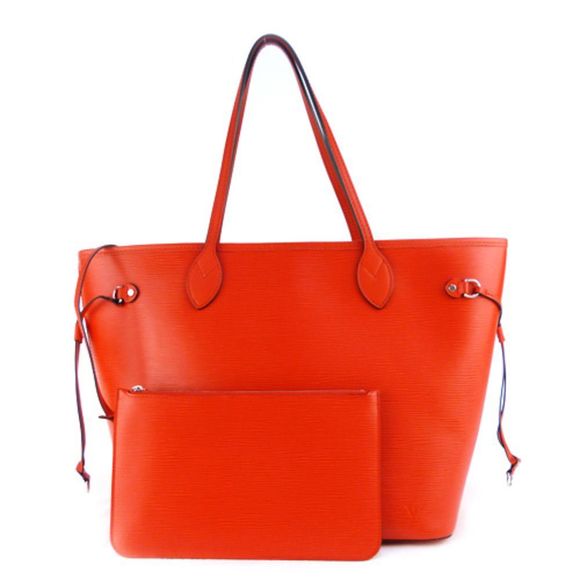 Louis Vuitton Neverfull MM Epi Tote Bag Red - Picture 8 of 11